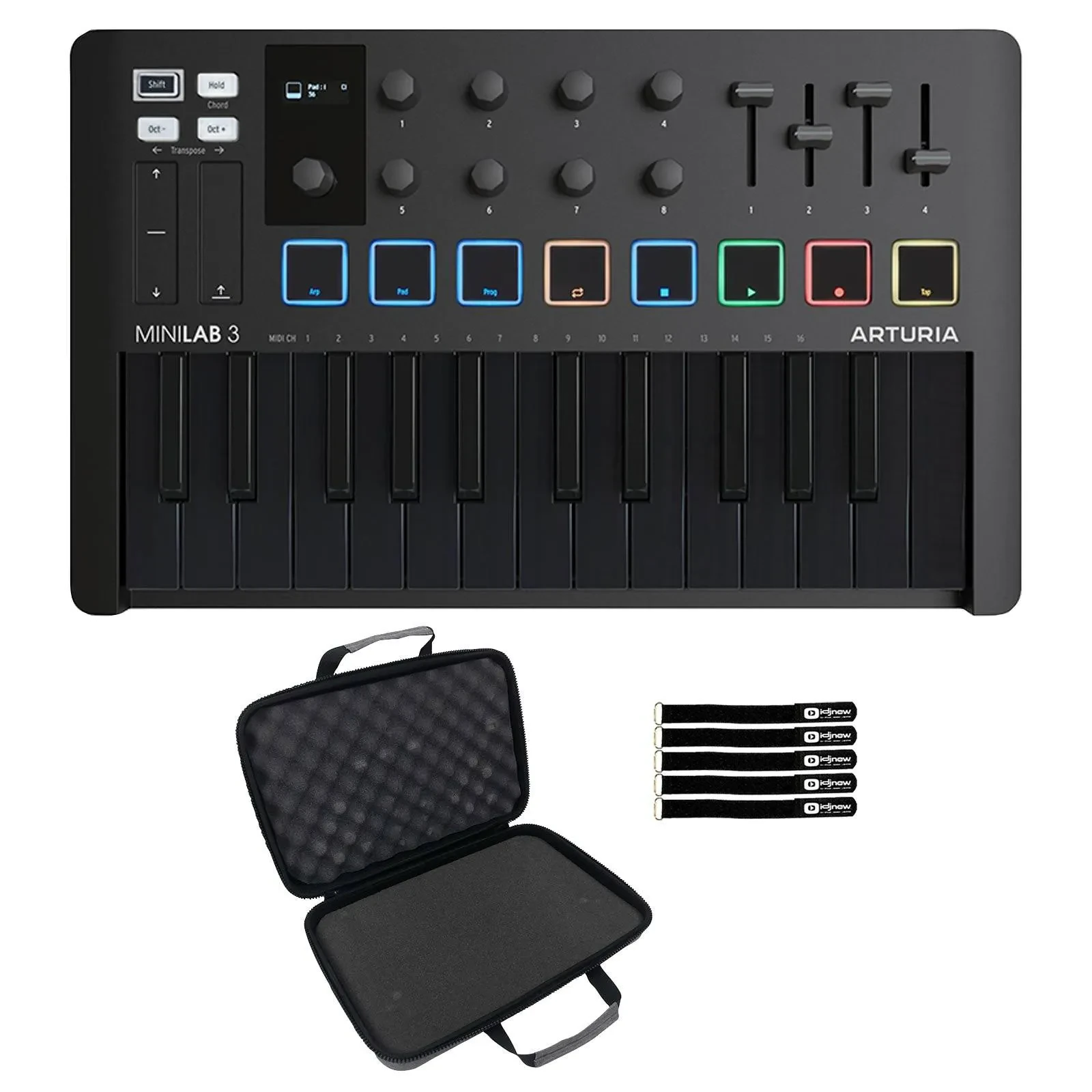 MIDI-контроллер Arturia MiniLab 3 25-Key черный с кейсом
