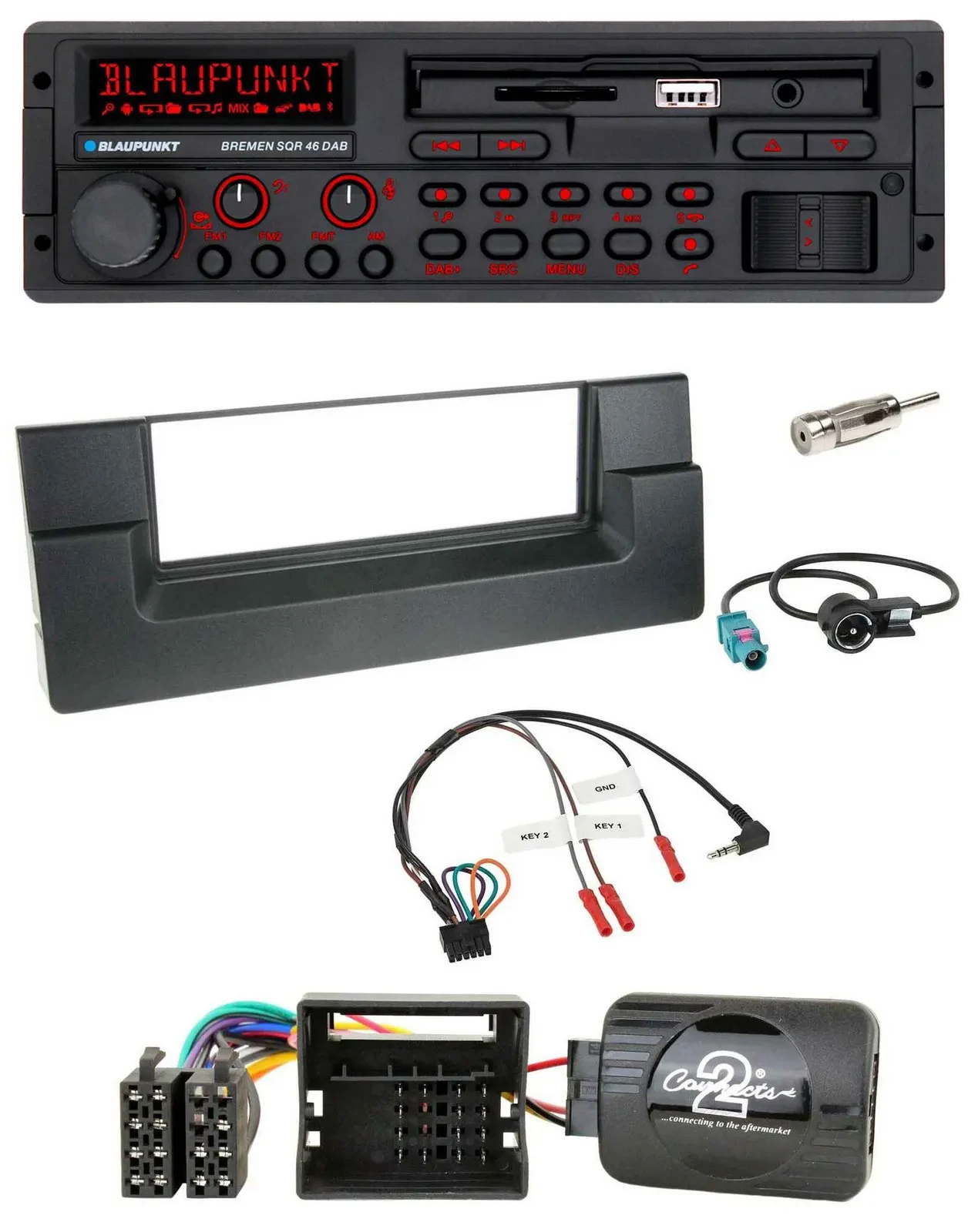 Blaupunkt SD Lenkrad USB Bluetooth DAB Autoradio für BMW 5er E39 01-04 Aktivsyst