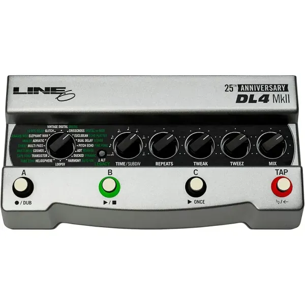 Педаль эффектов для электрогитары Line 6 DL4 MKII Silver Limited Edition 25th Anniversary Delay