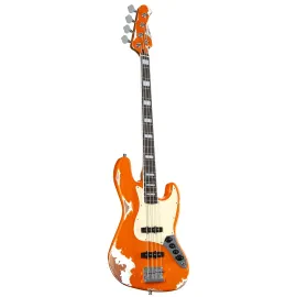Fame Custom JB 4 Harcore Worn Capri Orange - E-Bass