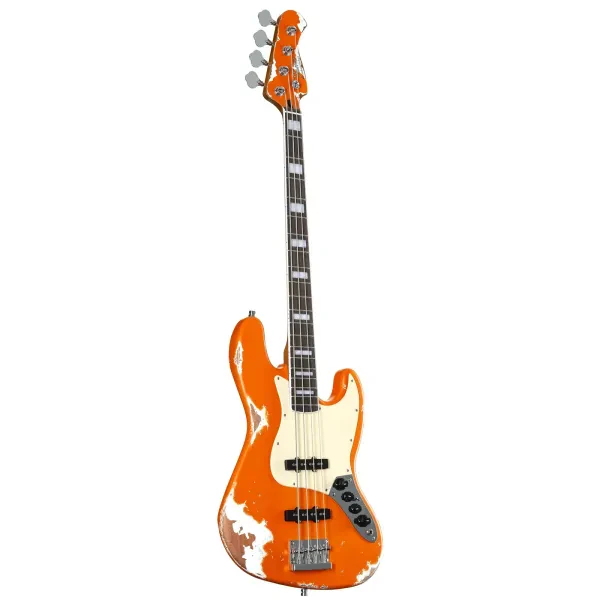 Fame Custom JB 4 Harcore Worn Capri Orange - E-Bass