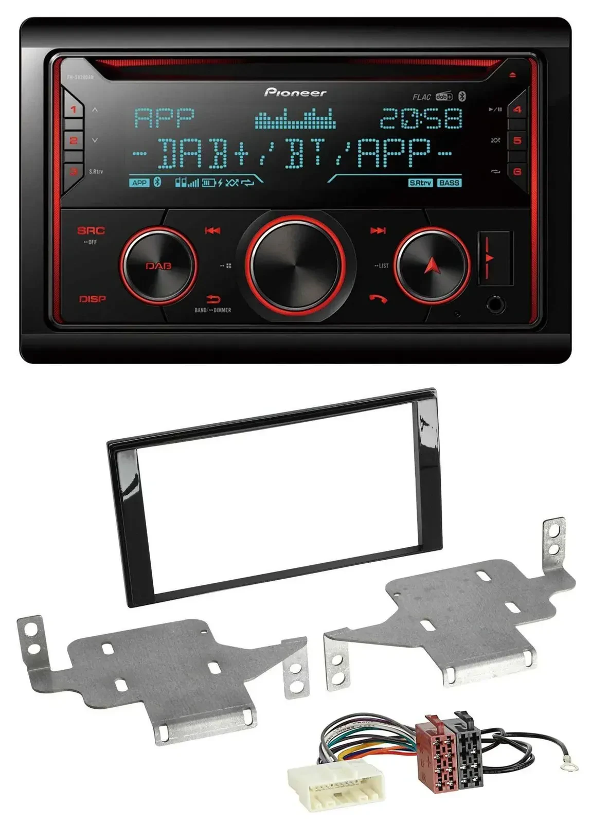 Автомагнитола для Nissan Juke (с 2014) Pioneer 2-DIN, DAB, Bluetooth, USB, CD, MP3