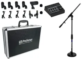 Набор инструментальных микрофонов для ударных PreSonus DM-7 7 шт., с кейсом, USB-микшером и стойкой
