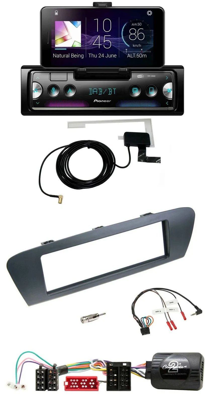 Pioneer DAB Bluetooth Lenkrad USB Autoradio für Renault Grand Scenic ISO ab 2009