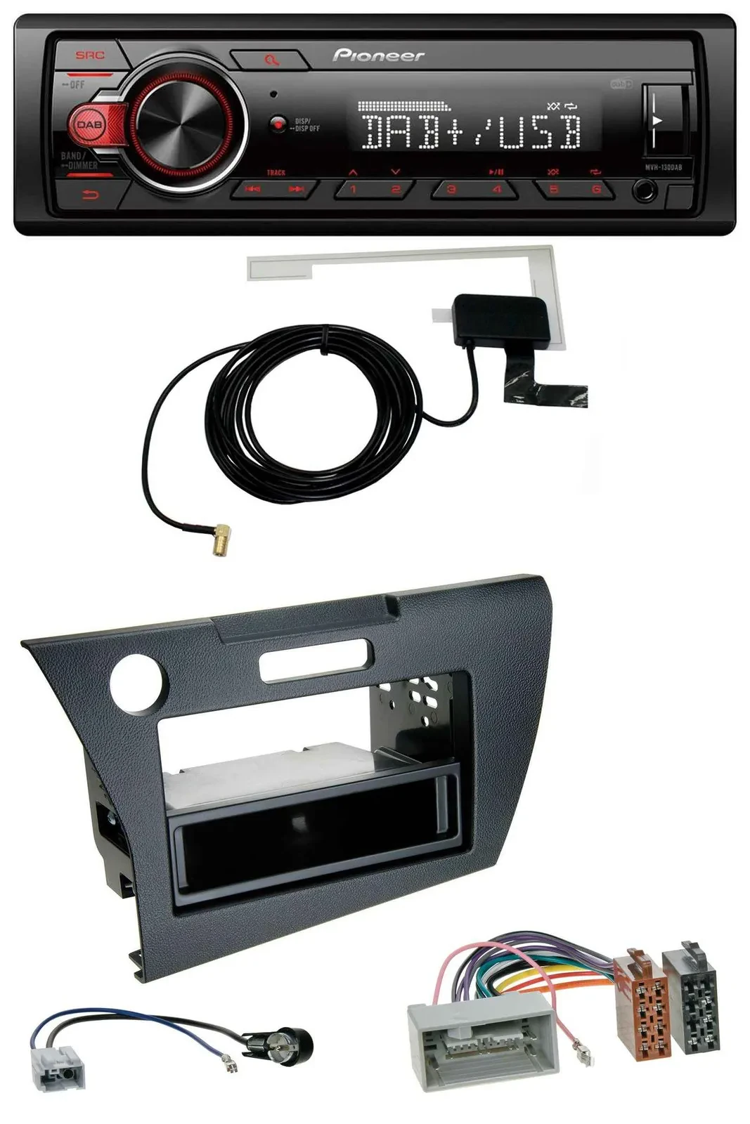 Автомагнитола для Honda CR-Z (ZF1, с 2010) Pioneer 1-DIN, MP3, DAB, USB, AUX