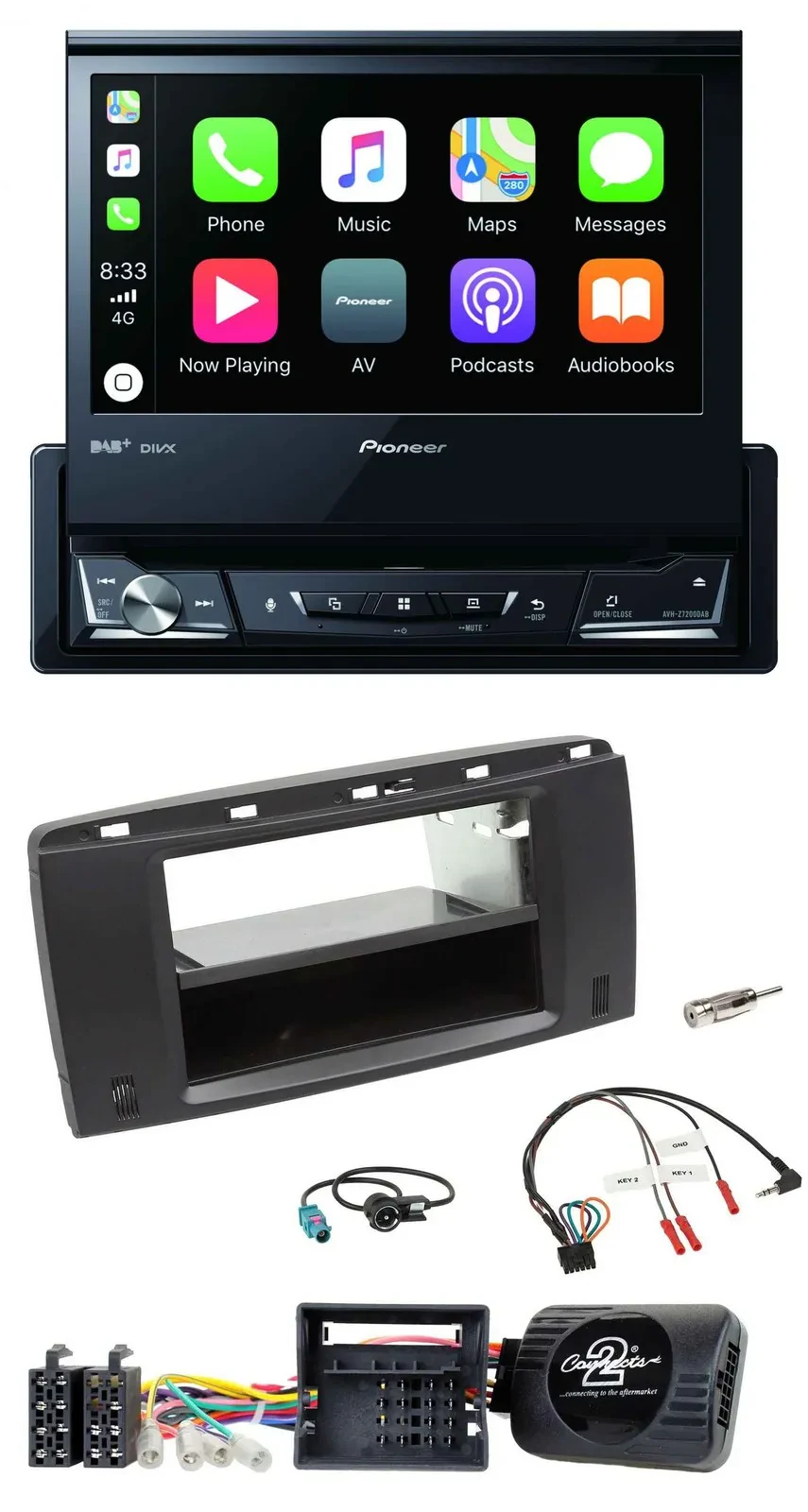 Pioneer DVD Bluetooth DAB USB Lenkrad Autoradio für Mercedes R-Klasse W251 2006-