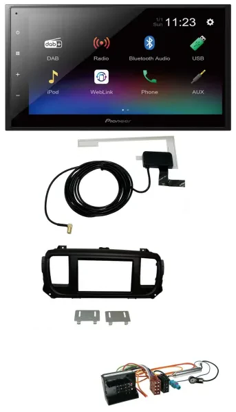 Pioneer DAB MP3 Bluetooth 2DIN USB Autoradio für Citroen Jumpy Dispatch Spacetou