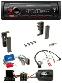 Pioneer Lenkrad USB DAB Bluetooth Autoradio für Audi A3 A4 A6 99-00 Aktivsystem