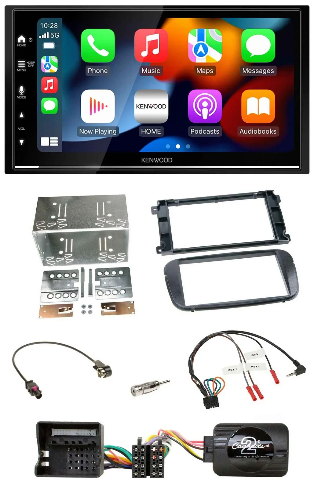 Kenwood DAB USB Bluetooth 2DIN Lenkrad Autoradio für Ford Focus C Max Galaxy Pro