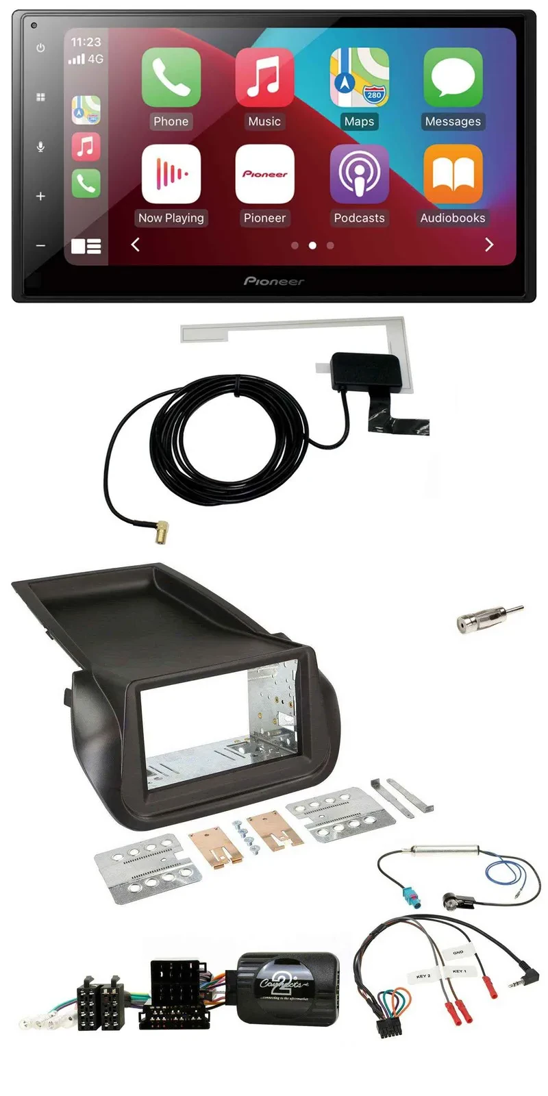 Автомагнитола Pioneer 2DIN USB Bluetooth DAB для Citroen Nemo, Peugeot Bipper