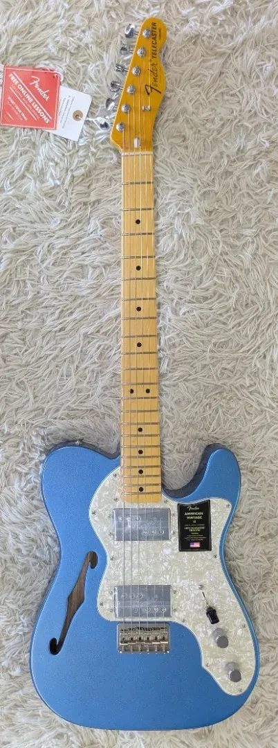 Fender American Vintage II 1972 Telecaster Thinline, Lake Placid Blue w/Case
