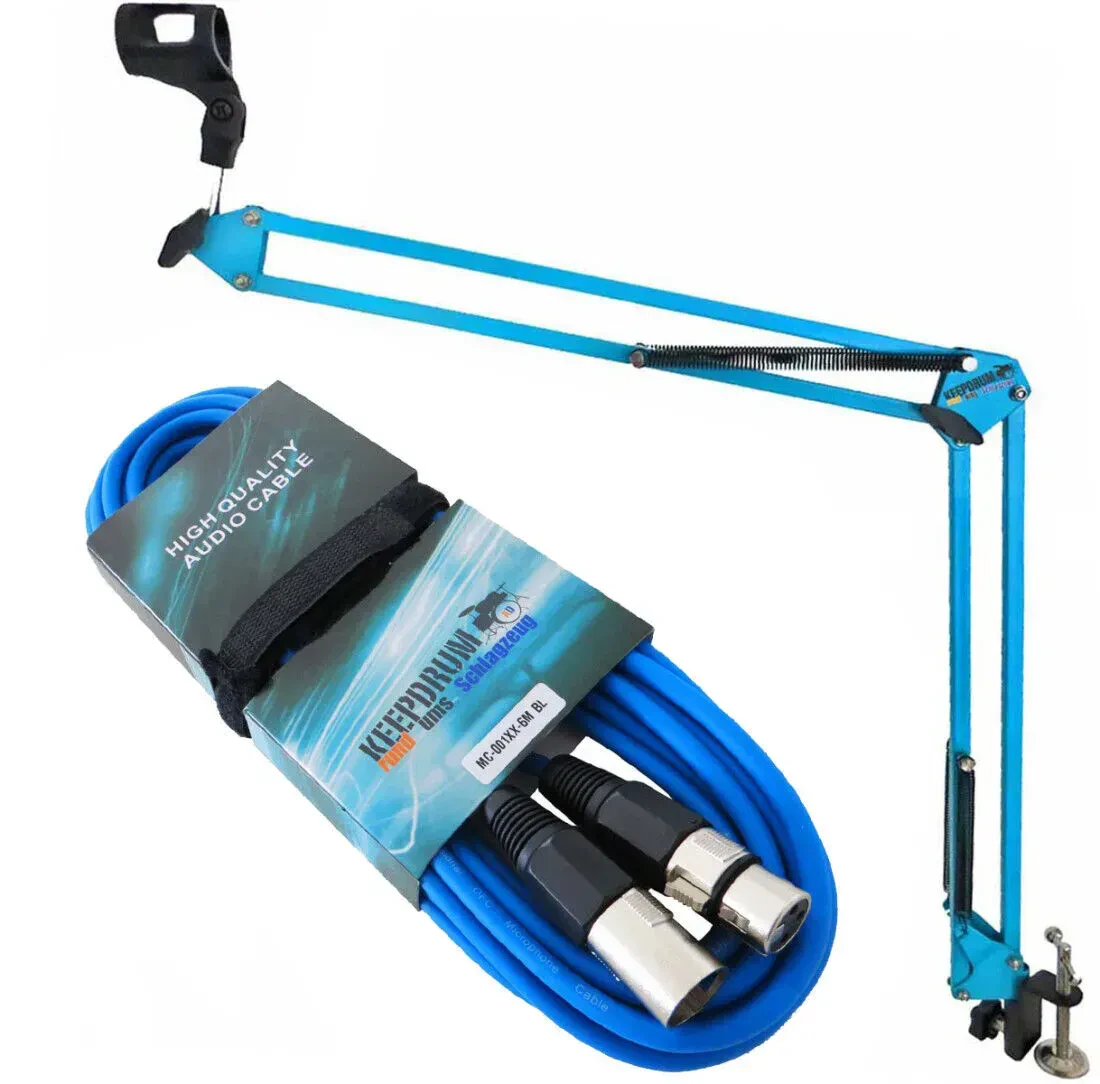 Стойка для микрофона keepdrum NB35 BL Blue с кабелем