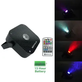 Rockville MINI RF1 V2 Black RGBWA+UV DJ/Party LED Wash Light+4-Channel RF Remote