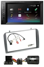Автомагнитола для Alfa Romeo GT/147 Pioneer 2-DIN, DAB, Bluetooth, USB, поддержка кнопок на руле, 2000–2008