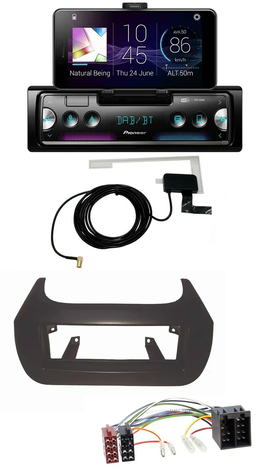 Автомагнитола для Citroen Nemo / Fiat Fiorino / Fiat Qubo Pioneer DAB, Bluetooth, MP3, USB