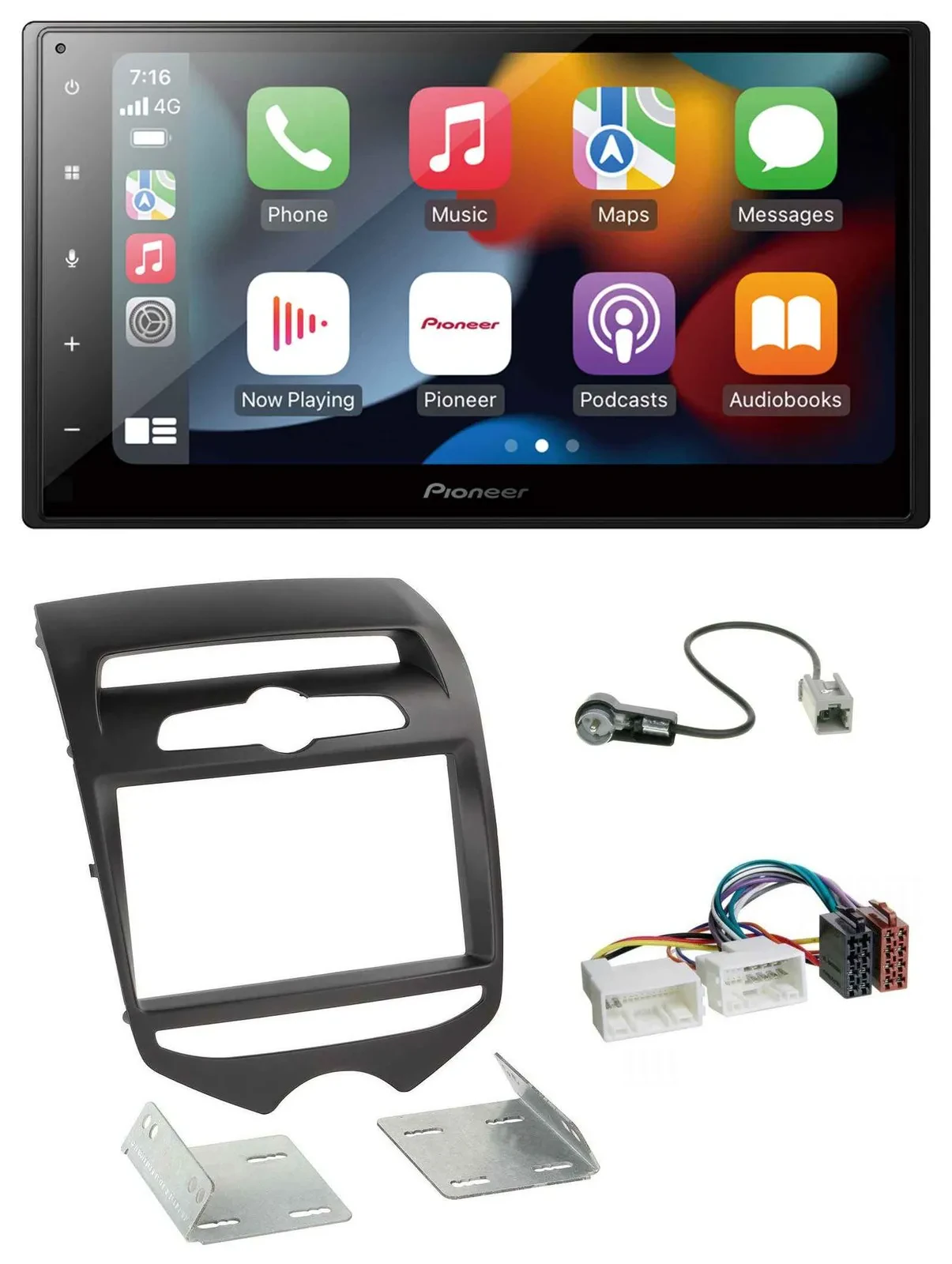 Pioneer DAB Bluetooth 2DIN USB MP3 Autoradio für Hyundai ix20 ab 2010 man. Klima