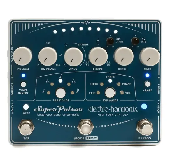 Педаль эффектов для электрогитары Electro-Harmonix Super Pulsar Stereo Tap Tremolo