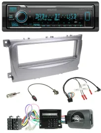 Kenwood Bluetooth Lenkrad DAB USB Autoradio für Ford S-Max Mondeo Can-Bus 07-14