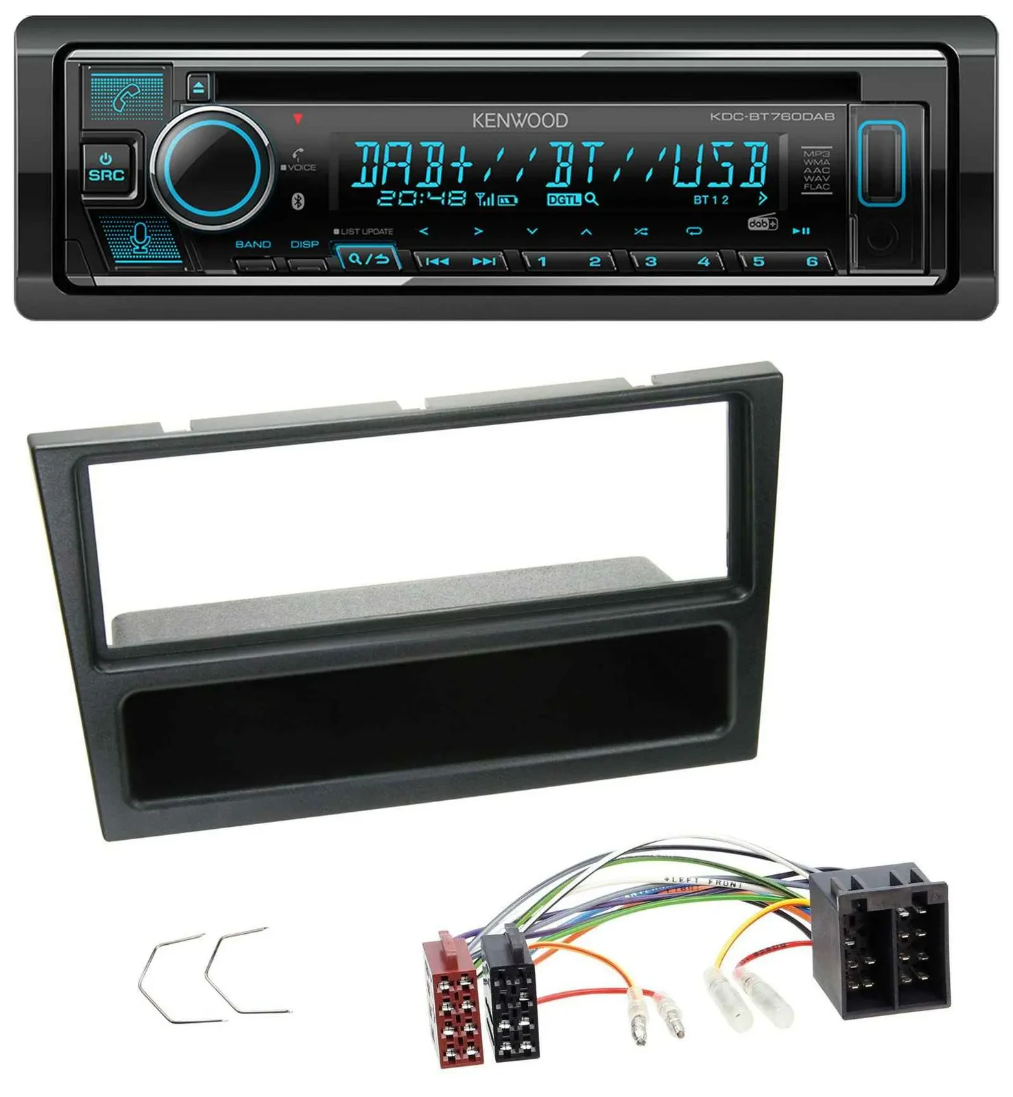 Kenwood MP3 Bluetooth DAB USB CD Autoradio für Opel Agila Combo Vivaro Corsa C O