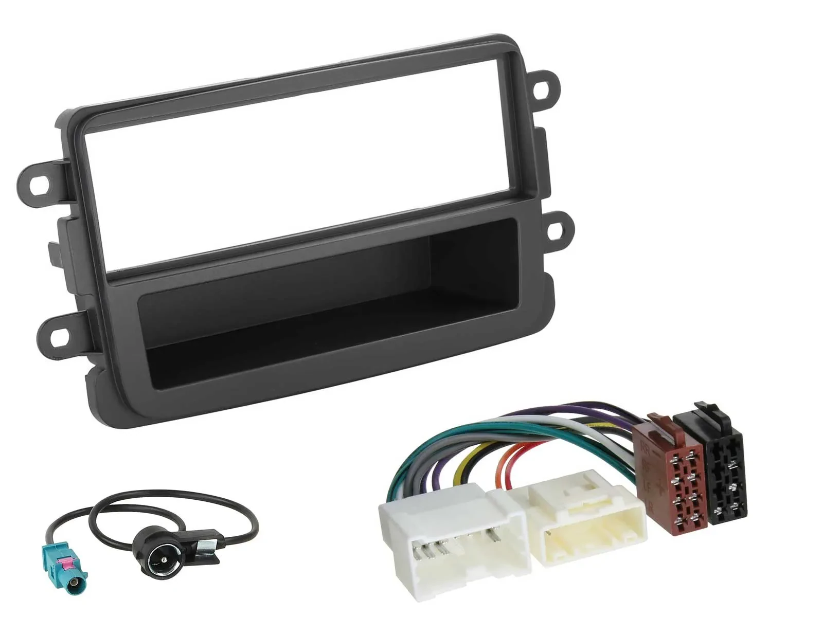 Установочный комплект для автомагнитолы Caraudio24 DIN, темно-серый (Dacia Lodgy/Dokker/Sandero/Duster)