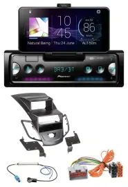 Автомагнитола для Ford Fiesta (2008–2010) Pioneer USB MP3 Bluetooth DAB, черный