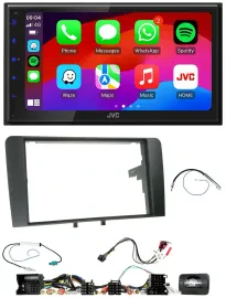 JVC Bluetooth USB Lenkrad 2DIN DAB Autoradio für Audi A3 8P 2003-2012 Aktivsyste