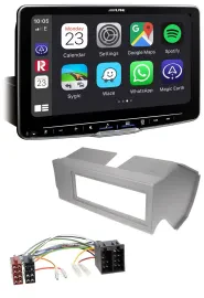 Alpine Bluetooth MP3 USB DAB Autoradio für Fiat Panda (bis 2002) - grau