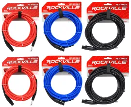 Коммутационный кабель Rockville RCXFB25 Multicolor 7.6 м (6 штук)