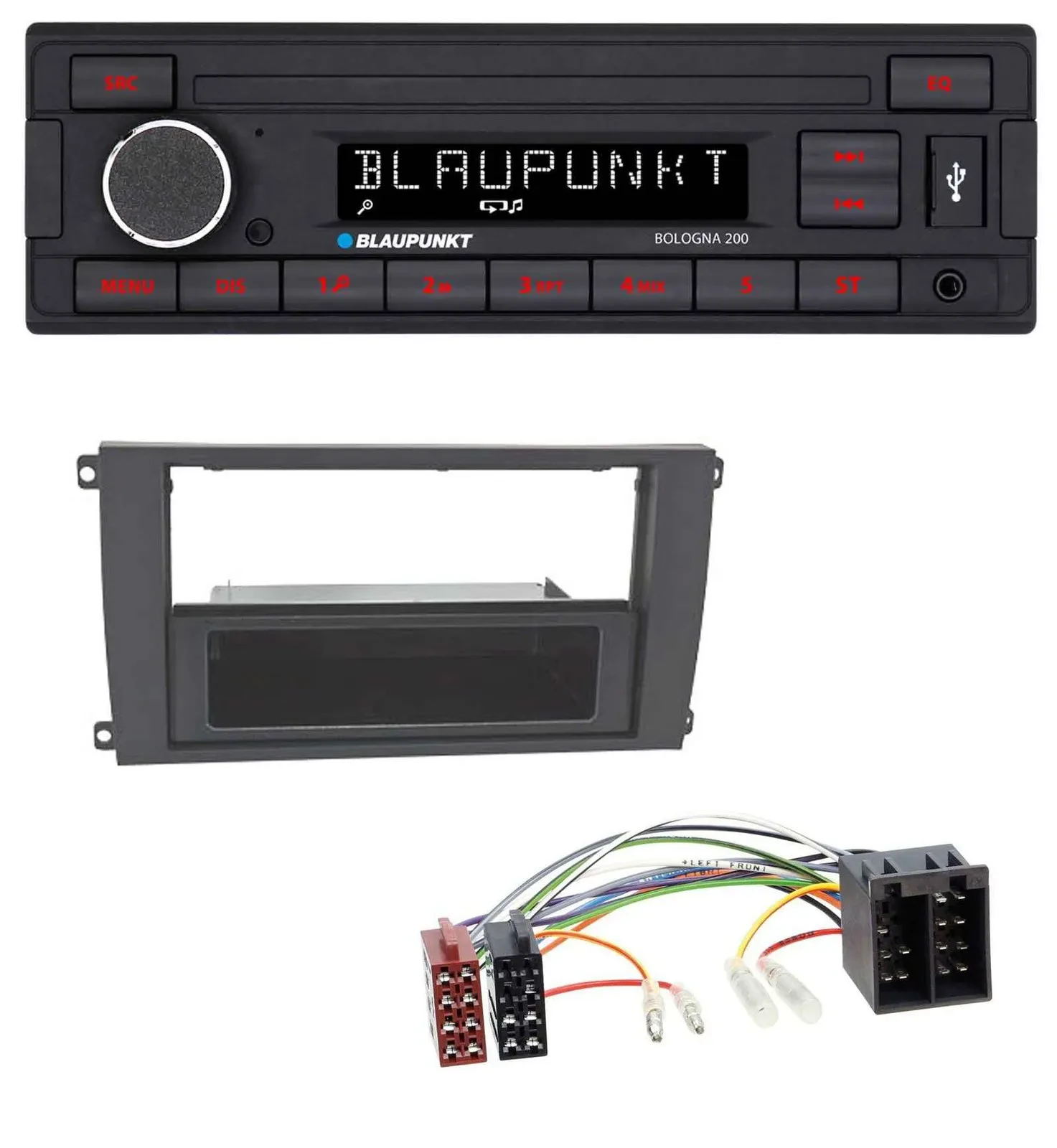 Blaupunkt MP3 AUX USB 1DIN Autoradio für Porsche Cayenne (2002-2007)