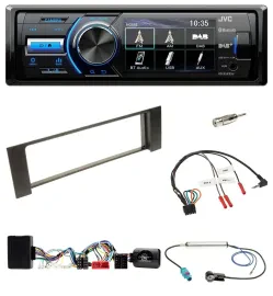 Автомагнитола JVC Bluetooth, USB, DAB для Audi A4 B6 (2000–2004), поддержка кнопок на руле, совместима с системой Bose Vollaktiv