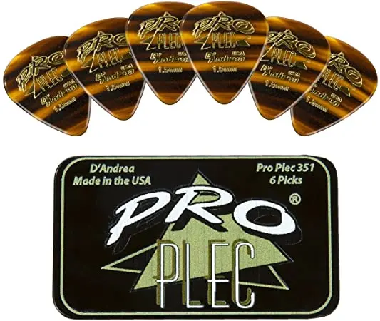 Медиаторы D'Andrea Pro Plecs TNPRO351, 6 штук, 1.5 мм