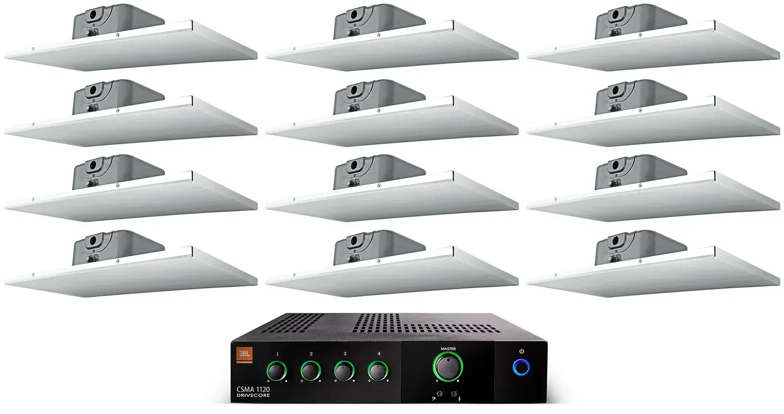 Потолочная акустика JBL DCS6T White с усилителем (12 штук)