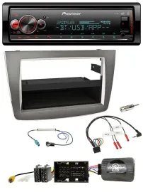 Автомагнитола Pioneer Bluetooth, USB, DAB для Alfa Romeo MiTo (2014–2018, тип 955), серебристая, поддержка управления с руля