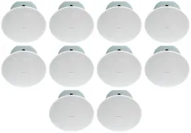 (10) Rockville CC8-SUB 8" Commercial 70V Ceiling Subwoofers + Rough-In Kits