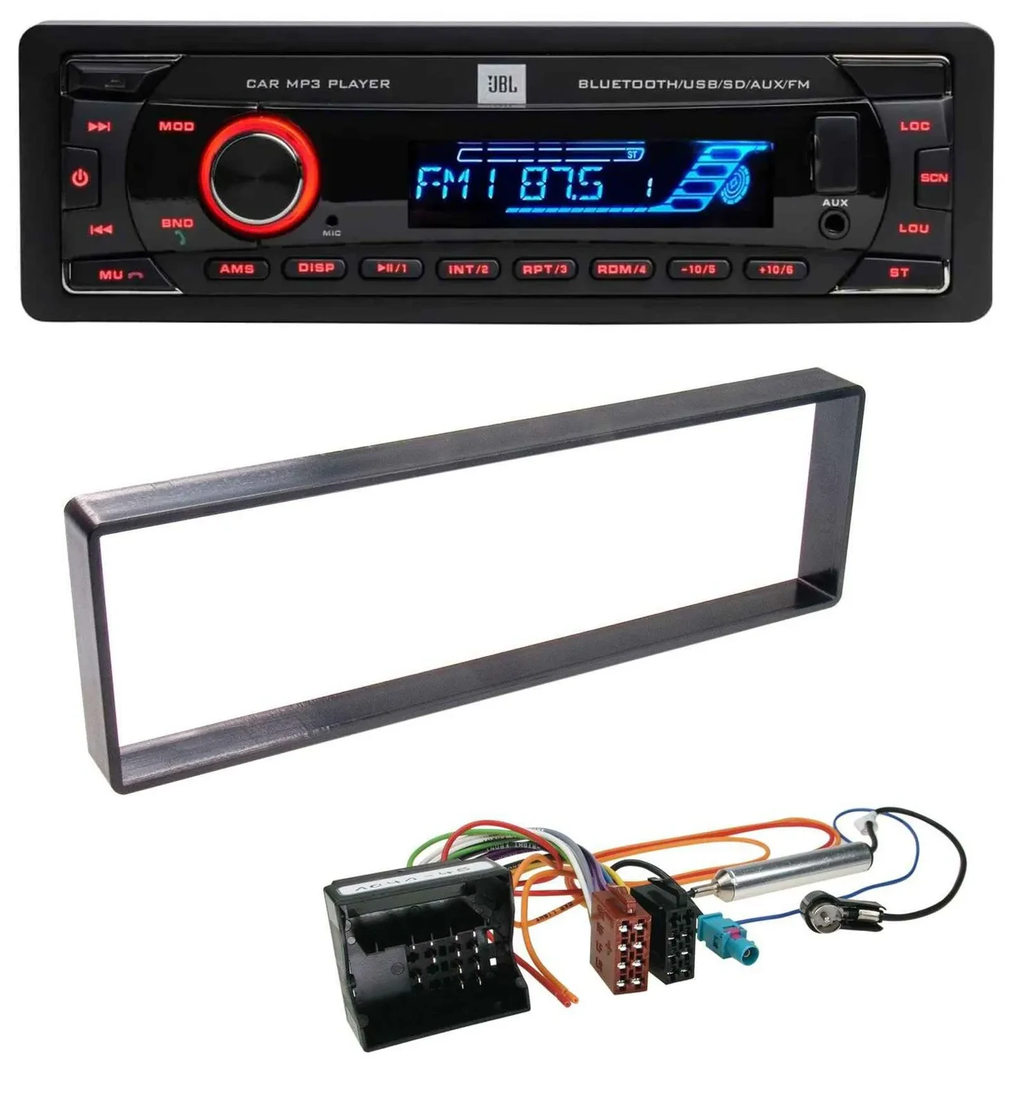 Автомагнитола для Citroen C4 JBL Bluetooth, USB, SD, AUX, MP3