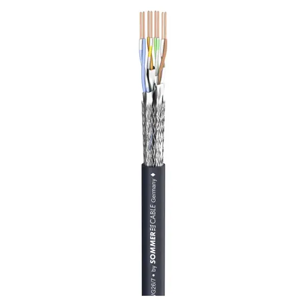 Кабель сетевой Sommer Cable 580-0401 SC-Mercator CAT.6A PVC Highflex Blk (100 м.) витая пара