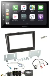 Автомагнитола для Fiat Doblo (с 2015) Pioneer 2 DIN Bluetooth DAB USB черный с поддержкой кнопок на руле