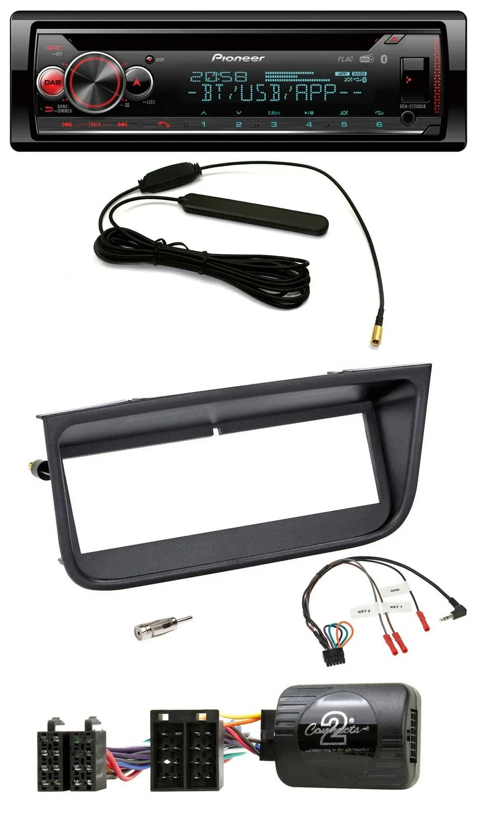 Pioneer USB DAB Lenkrad Bluetooth CD Autoradio für Peugeot 406 2002-2005