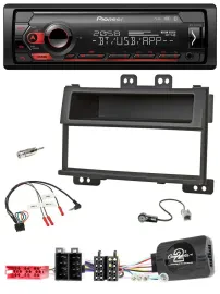 Автомагнитола Pioneer USB, DAB, Bluetooth, с поддержкой кнопок на руле для Hyundai i20 (2009–2011), ISO, черная