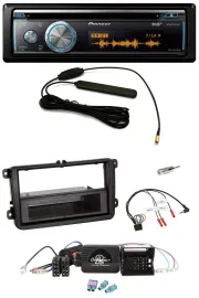 Автомагнитола Pioneer CD, USB, Bluetooth, DAB, совместимая с кнопками на руле, для Volkswagen Passat/Polo/Scirocco/Sharan