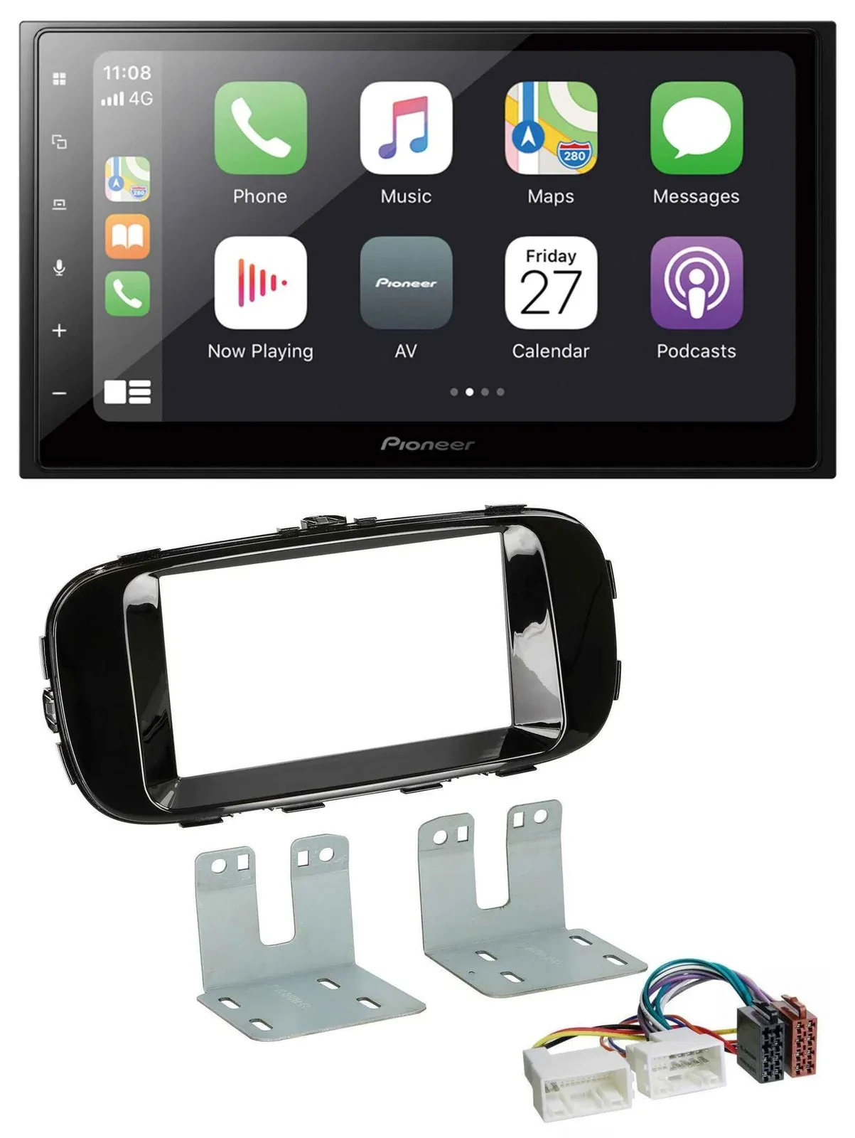 Автомагнитола Pioneer 2-DIN MP3 Bluetooth DAB USB для Kia Soul (с 2014), черный (piano black)