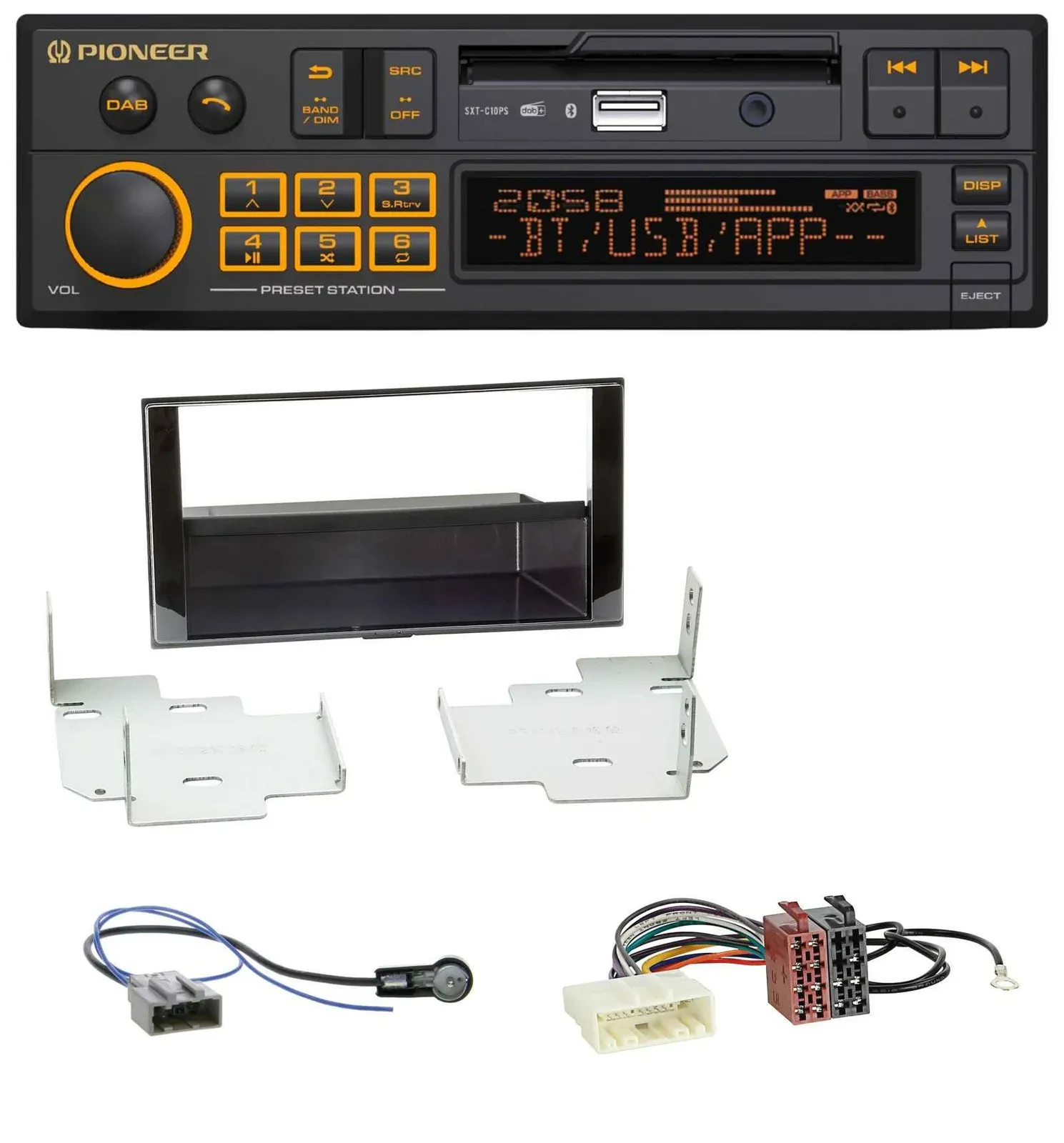 Pioneer DAB MP3 USB Bluetooth Autoradio für Nissan Micra (2013-2017) piano