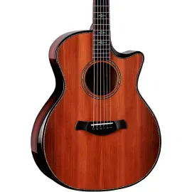 Электроакустическая гитара Taylor Builder's Edition 914ce Grand Auditorium, вырез, синкер редвуд топ, гондурасский палисандр, Kona Edgeburst, 6-струнная, с кейсом