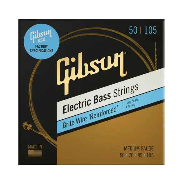 Струны для бас-гитары Gibson Brite Wire Reinforced 50-105