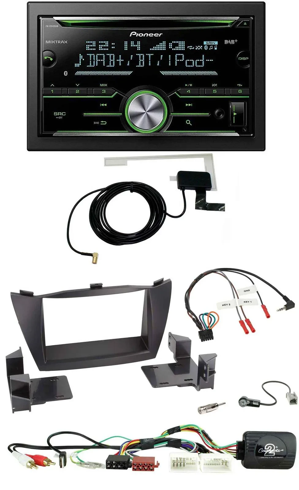 Pioneer CD USB Lenkrad Bluetooth 2DIN DAB Autoradio für Hyundai Tucson 2010-2015