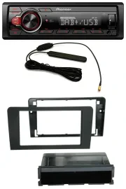 Автомагнитола для Audi A3 8P 2003–2012 Pioneer 1DIN, MP3, DAB, USB, поддержка управления с руля, совместима с Bose активной системой