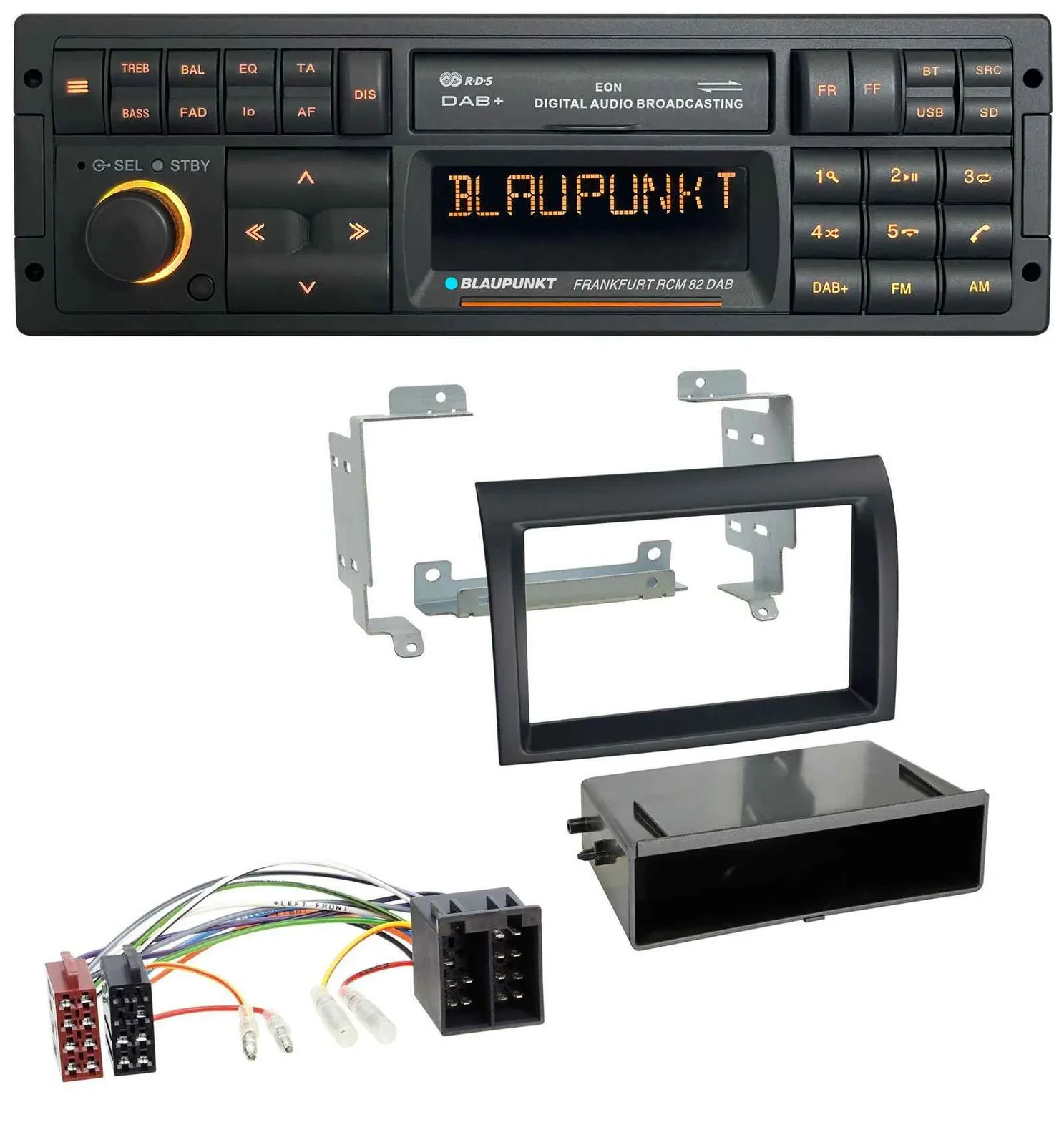 Blaupunkt USB DAB SD MP3 Bluetooth Autoradio für Fiat Ducato (2006-2010) schwarz