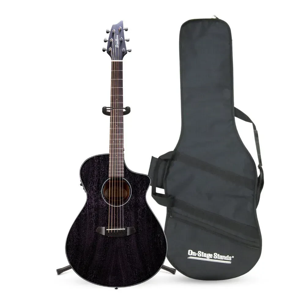 Breedlove Rainforest S Concert Acoustic Electric Orchid Guitar Bundle