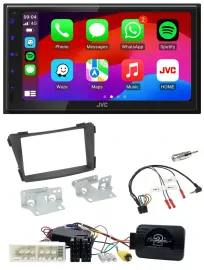 JVC Bluetooth 2DIN Lenkrad DAB USB Autoradio für Hyundai i40 VF ab 16 schwarz