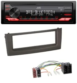 JVC Bluetooth USB DAB MP3 Autoradio für Fiat Grande Punto Punto ab 05 schwarz